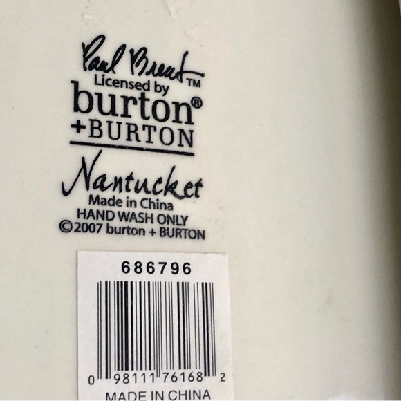 New! Paul Brent Nautical Nantucket Ceramic Boat Dish - Picture 9 of 11